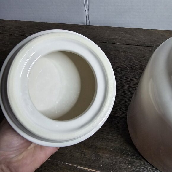 Rae Dunn Artisan I Believe In Celebration Birthday Canister Chubby Large HTF - Picture 11 of 13